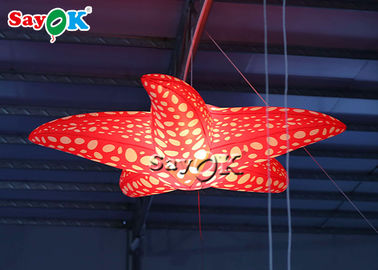 مناسبات تزيين حفلات معلقة 2 متر أحمر LED نجم البحر القابل للنفخ