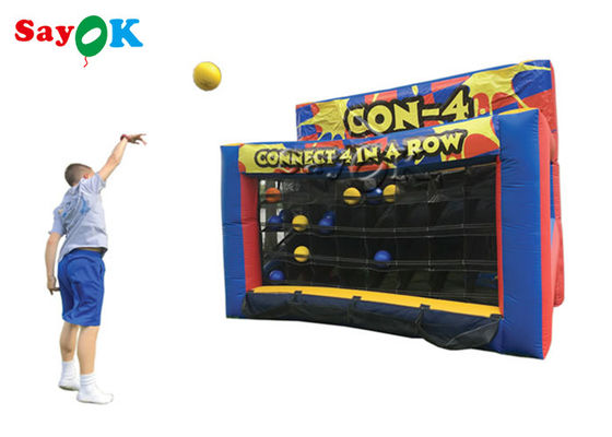 قابل للنفخ في الهواء الطلق ألعاب مخصصة 4 في الصف كرنفال لعبة كرة سلة قابلة للنفخ