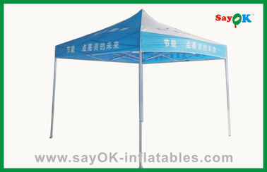 طوي المظلة شعار الطباعة خيمة قابلة للطي التجارية الصلب / الألومنيوم الإطار خيمة