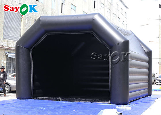 خيمة الحزب في الهواء الطلق مخصصة الأسود 0.4 مم PVC نفخ قبة خيمة للأحداث