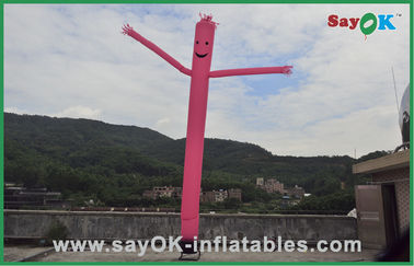 راقصة هوائية ذات أرجل واحدة وردية صغيرة قابلة للنفخ مع منفاخ 750 وات للإعلان