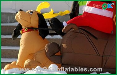 نفخ الترويجية عيد الميلاد الديكور مع كلب، أكسفورد القماش أو البلاستيك