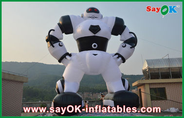 شخصيات كبيرة قابلة للنفخ في الهواء الطلق أبيض 10 أمتار روبوت قابلة للنفخ شخصيات كرتونية قابلة للنفخ للإعلان