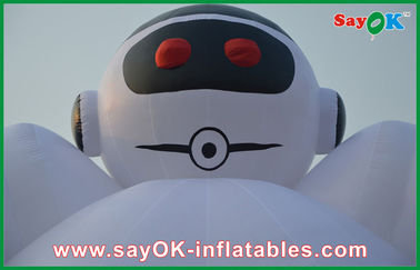 شخصيات كبيرة قابلة للنفخ في الهواء الطلق أبيض 10 أمتار روبوت قابلة للنفخ شخصيات كرتونية قابلة للنفخ للإعلان