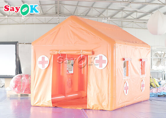 خيمة المستشفى الميداني PVC القماش المشمع في حالات الطوارئ خيمة طبية قابلة للنفخ للماء