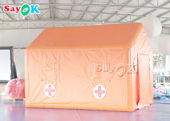 خيمة المستشفى الميداني PVC القماش المشمع في حالات الطوارئ خيمة طبية قابلة للنفخ للماء