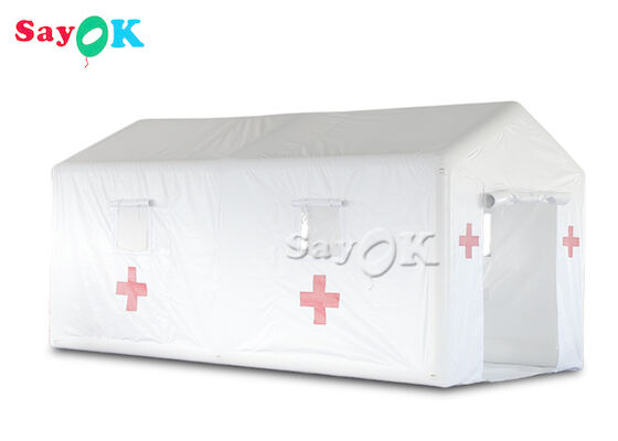 خيمة نفخ الهواء 6x3x3mH الأبيض البلاستيكية نفخ خيمة المستشفى للعزل
