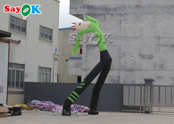 الرقص نفخ رجل 8m 24ft الخضراء البسيطة المصافحة نفخ راقصة الهواء رجل مع ساقين