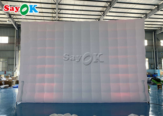 خيمة مكعب نفاخة 6.5m 21ft خيمة هوائية نفاخة مربع مع أضواء الأنابيب LED