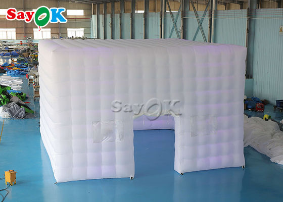 خيمة مكعب نفاخة 6.5m 21ft خيمة هوائية نفاخة مربع مع أضواء الأنابيب LED