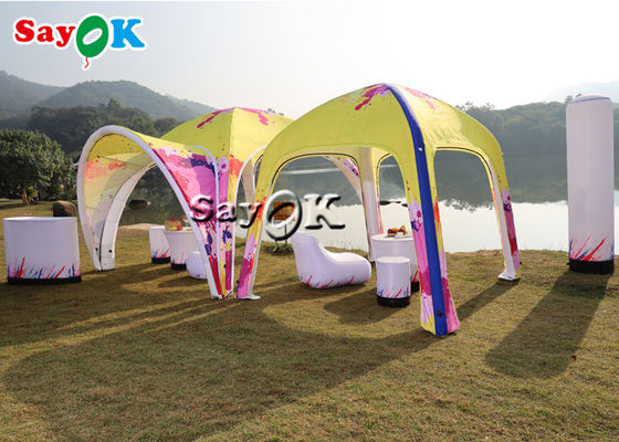 الذهاب في الهواء الطلق خيمة الهواء TPU الطباعة الكاملة المظلة نفخ X خيمة 5m 17ft للإعلان