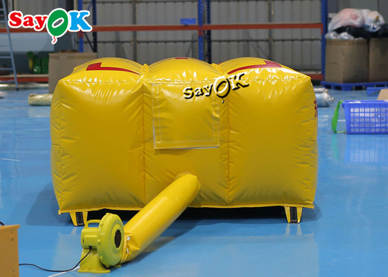 2x2x1mH مخصص نفخ المنتجات الصفراء النار وسادة هوائية الإنقاذ في حالات الطوارئ وسادة هوائية السلامة