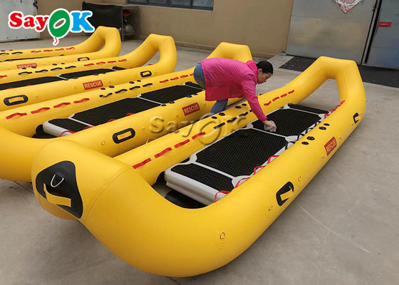 قوارب بلاستيكية صفراء قابلة للنفخ سريعة الانتشار نهر طوافة كاياك زورق طوافة إنقاذ المياه