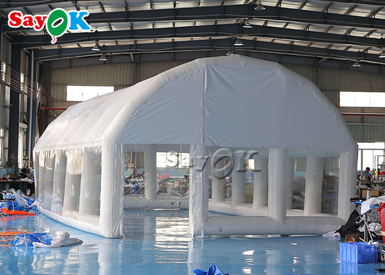 خيمة كبيرة قابلة للنفخ 0.55 مم بولي كلوريد الفينيل خيمة نفخ الهواء شفافة محكم القبة لتغطية حمام السباحة