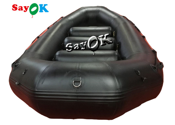 SGS PVC نفخ القوارب 4.85m الأسود المياه الصغيرة الرياضة المطاط تجمع قارب