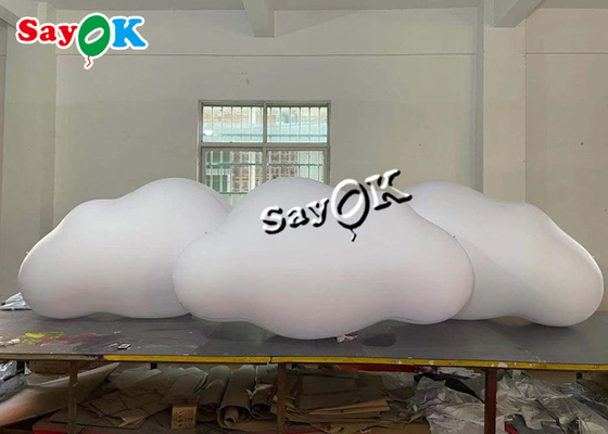 3m 10ft مخصص نفخ المنتجات سقف معلق بالون سحابة PVC مع أضواء LED