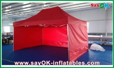 حدث المظلة خيمة أكسفورد القماش دائم المنبثقة إطارات الألومنيوم الأحمر مع الطباعة
