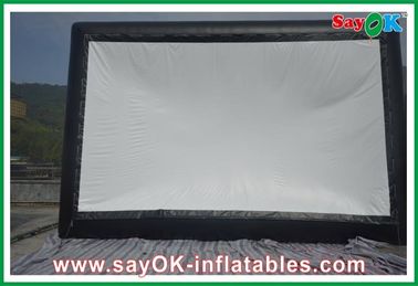 شاشة عرض فيلم محمول في الهواء الطلق قماش قابل للنفخ شاشة تلفزيون 6 × 3 م شهادة CE / SGS