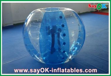 0.8mm البلاستيكية نفخ الألعاب الرياضية، شفاف / الأزرق الكرة الوفير