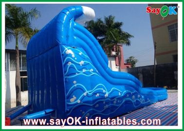 المنزلق المضغوط مع حمام سباحة صديقة للبيئة المحيط الأزرق المنزلق المضغوط 0.55mm PVC مع حمام سباحة الماء