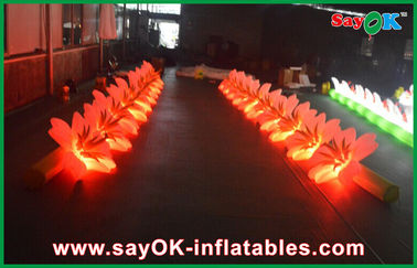 طويلة الإضاءة LED نفخ الديكور زهرة سلسلة للحدث النايلون القماش