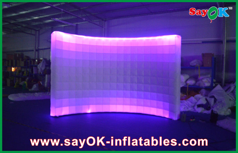 قابل للنفخ Photo Studio Business Photo Booth Tent نفخ الهواء الطلق ضوء الجدار مع LED