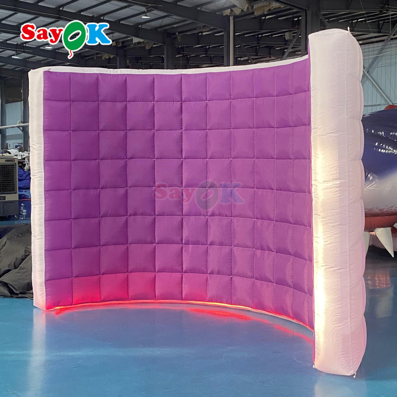 10ft LED Inflatable Photo Booth Wall for Events and Rentals