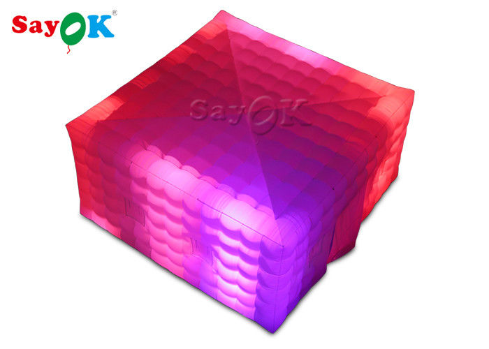 خيمة مكعب قابلة للنفخ مربع ضوء LED عملاق خيمة هوائية قابلة للنفخ للمعارض حدث SGS ROSH