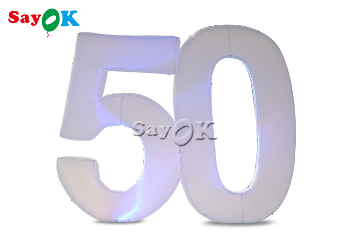 2.5m نفخ الإضاءة الديكور الإعلان نسف عدد "50" رسائل مع الصمام