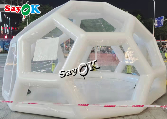 خيمة نفخ شفافة 3x3m فندق يطفو على السطح خيمة فقاعة شفافة قابلة للنفخ للأحداث