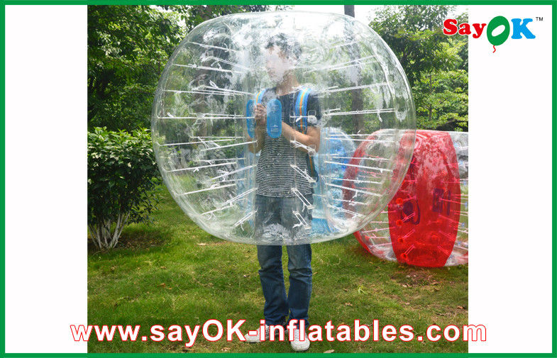 نفخ الألعاب التفاعلية نفخ فقاعة الوفير الكرة Zorbing 0.8mmPVC / TPU للأسرة