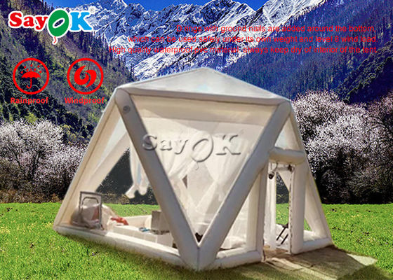 خيام العشب المنفخة الشفافة الإعلانات الخيام المنفخة الشفافة للبيت الفقاعة للتخييم