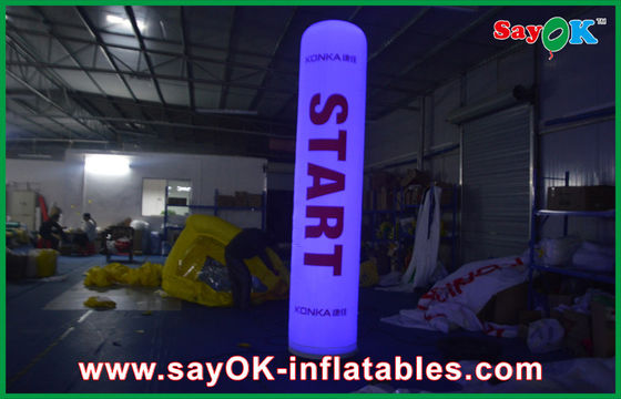 3M الارتفاع نفخ إضاءة الديكور بقيادة عمود مكعب العمود مطبوعة