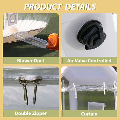 سايوك البيت ذو الفقاعات الذهبية الشفافة المتنفخة خيمة بيت الفقاعات للحفلات الزفافية