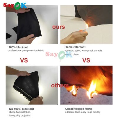 خيمة قبة القبة الفلكية القابلة للنفخ التجارية الخارجية المحمولة ثلاثية الأبعاد، خيمة قبة فلكية منفوخة، خيمة مجرة