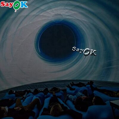 خيمة القبة السوداء ذات الإسقاط المضغوط خيمة السينما المتنقلة كوكبة للمدرسة