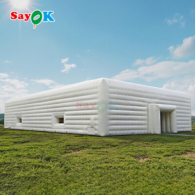 Sayok 10x20 متر أبيض PVC القماش المشمع المظلة جناح مكعب قابل للنفخ خيمة للحدث 200 شخص