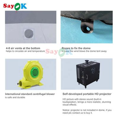 خيمة قبة الإسقاط القابلة للنفخ لعلم الفلك في مدرسة Sayok، خيمة قبة القبة السماوية القابلة للنفخ، قبة القبة السماوية