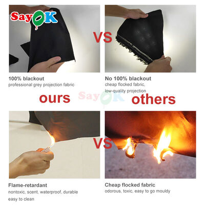 قبة فلكية قابلة للنفخ احترافية معتمة 100% ومقاومة للحريق مع خيارات أحجام متعددة للمدارس والمتاحف