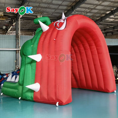 Custom Bulldog Inflatable Football Sports Tunnel with Durable 210D Oxford Cloth and Easy Setup