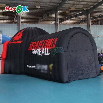 Customized Size Durable 210D Oxford Cloth Inflatable Football Helmet Tunnel Tent with Easy Setup