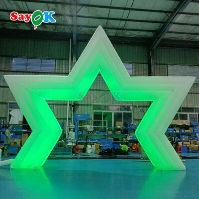 Custom Star Inflatable LED Arch for Outdoor Events Parties and Promotions