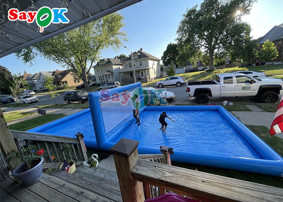 الرياضات المائية القابلة للنفخ حمام شاطئ عملاق ملعب الكرة الطائرة القابلة للنفخ ملعب كرة الطائرة المائي القابلة للنفخ 10x5x2.1mH