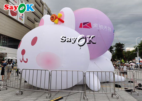 الأرانب القابلة للنفخ شخصيات الرسوم المتحركة القابلة للنفخ مع إضاءة RGB LED